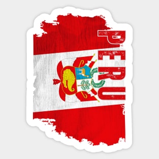 Peru flag, peruvian flag Sticker